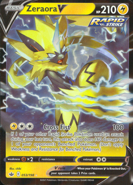 Zeraora V Holo Ultra Rare SWSH06: Chilling Reign 053/198 NM