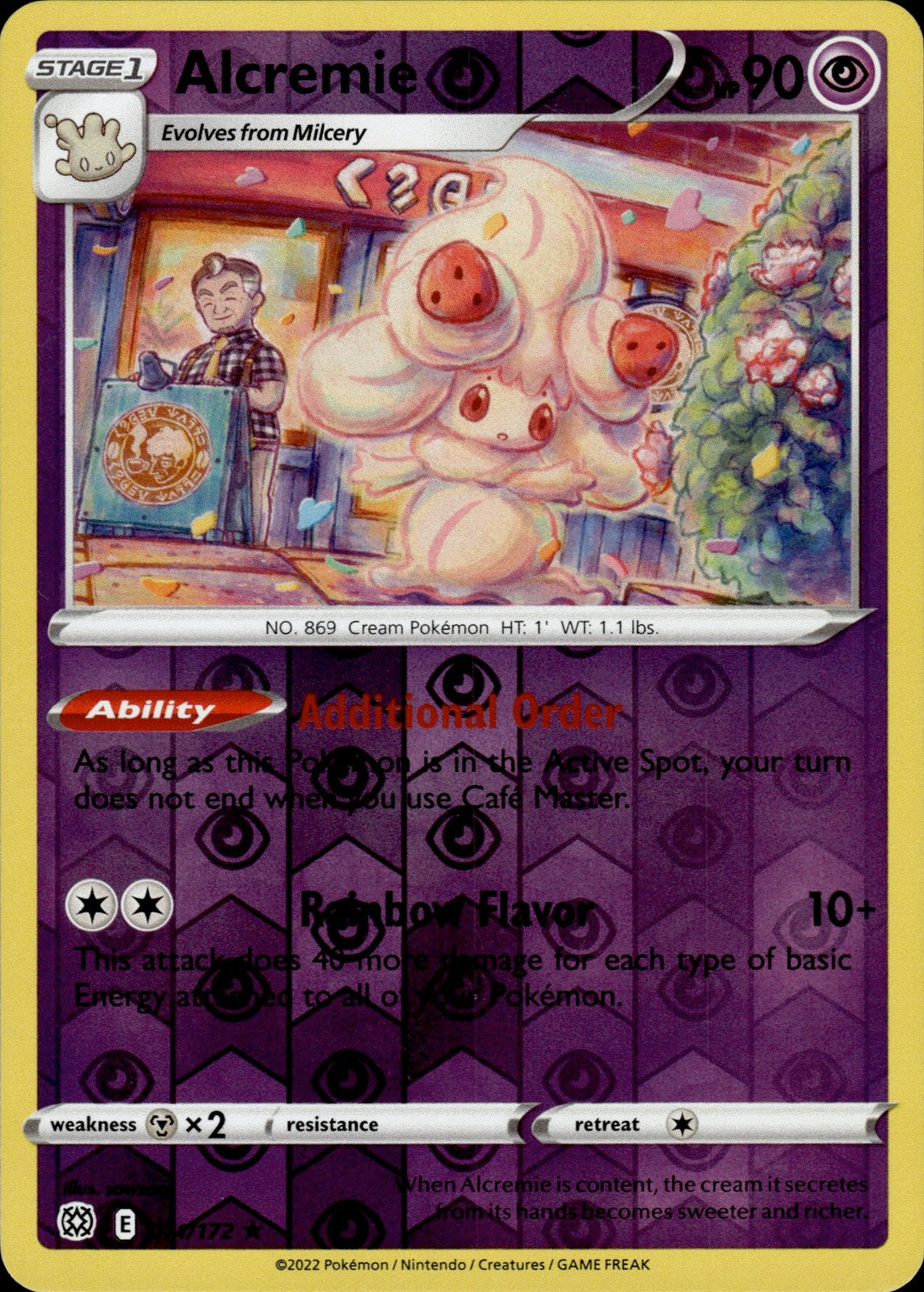Alcremie Reverse Holo Rare SWSH09: Brilliant Stars 071/172 NM