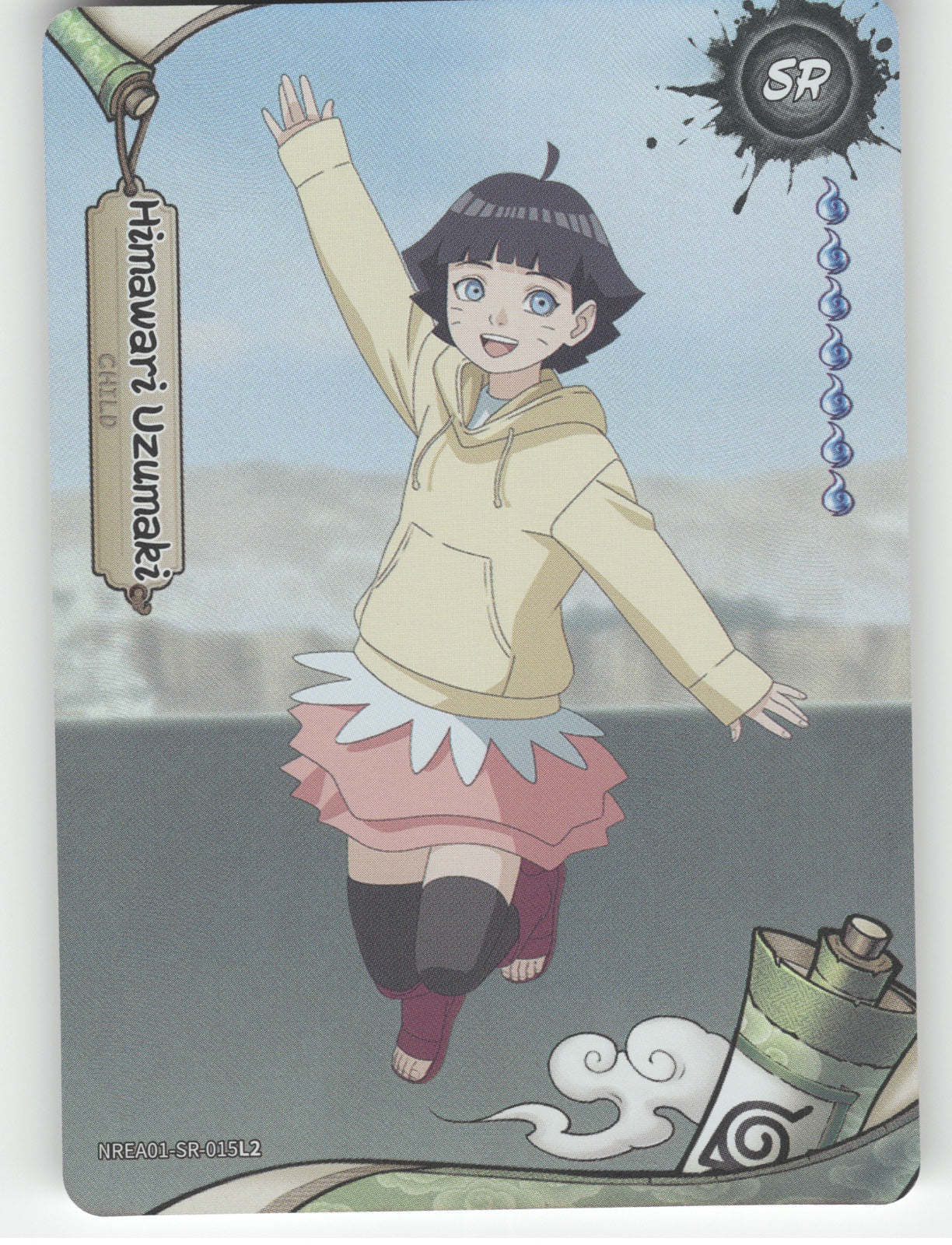 Himawari Uzumaki Base SR Earth Scroll Series 1 015L2 NM front