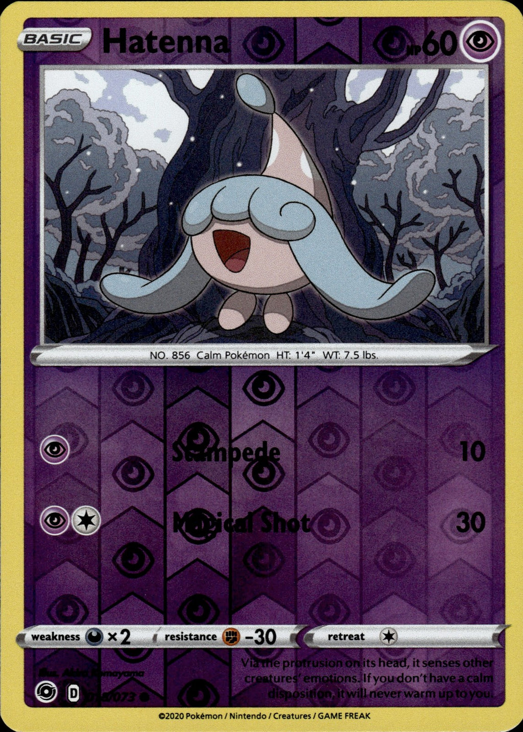 Hatenna Reverse Holo Common Champion's Path 18/73 NM