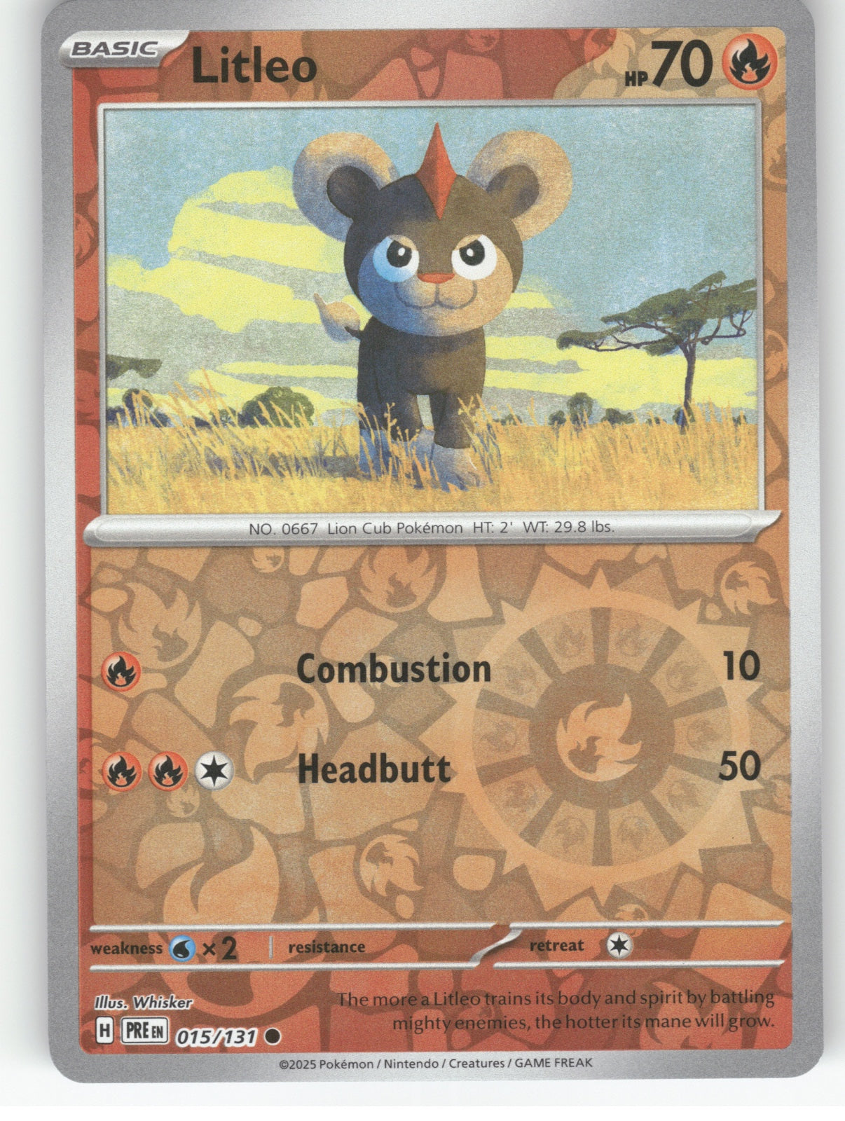 Litleo Reverse Holo Common SV: Prismatic Evolutions 015/131 NM