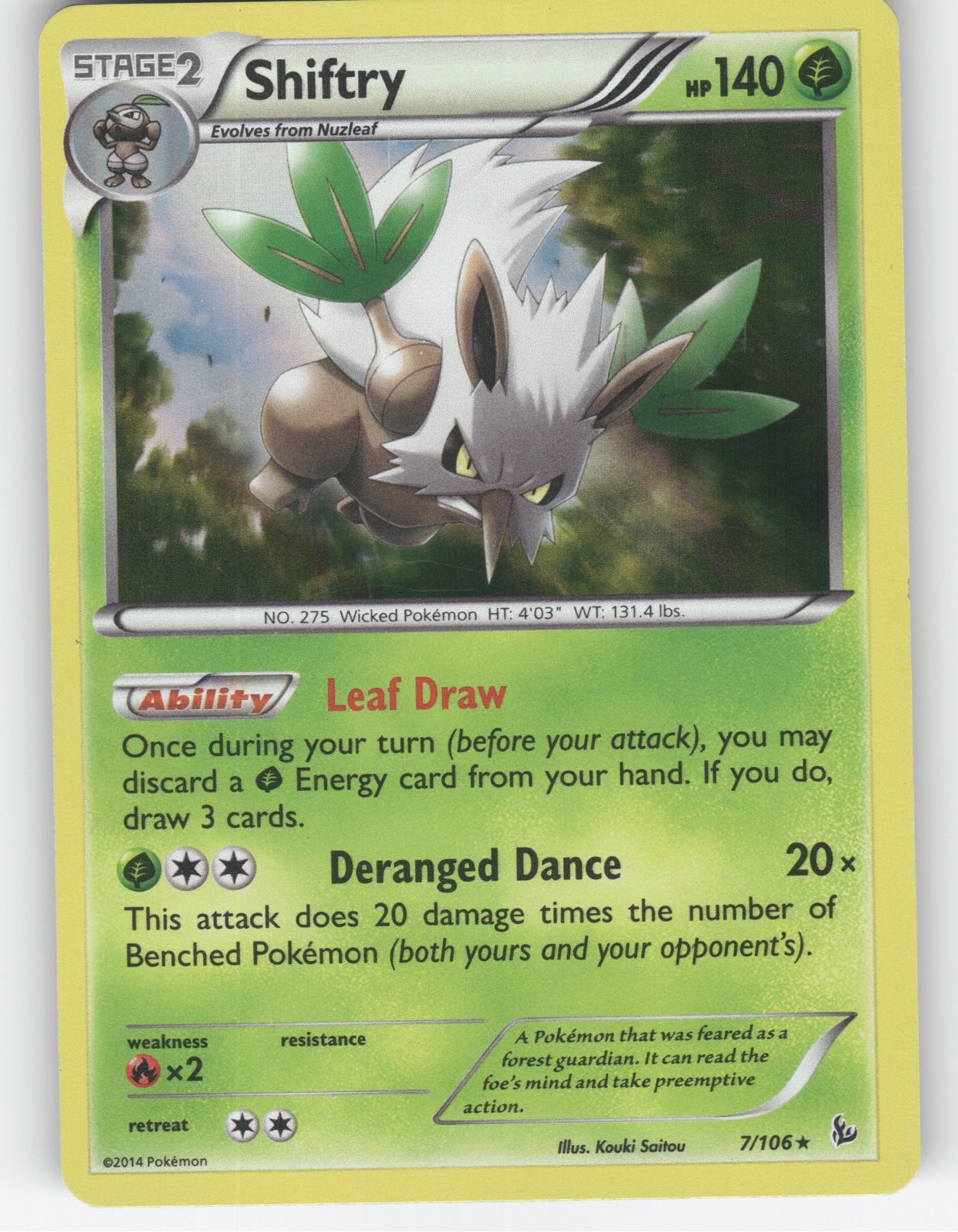 Shiftry Holo Rare XY - Flashfire 7/106 NM