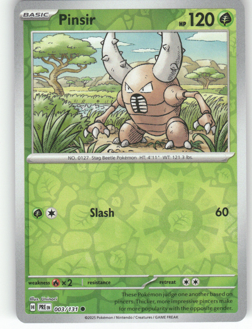 Pinsir Reverse Holo Common SV: Prismatic Evolutions 003/131 NM