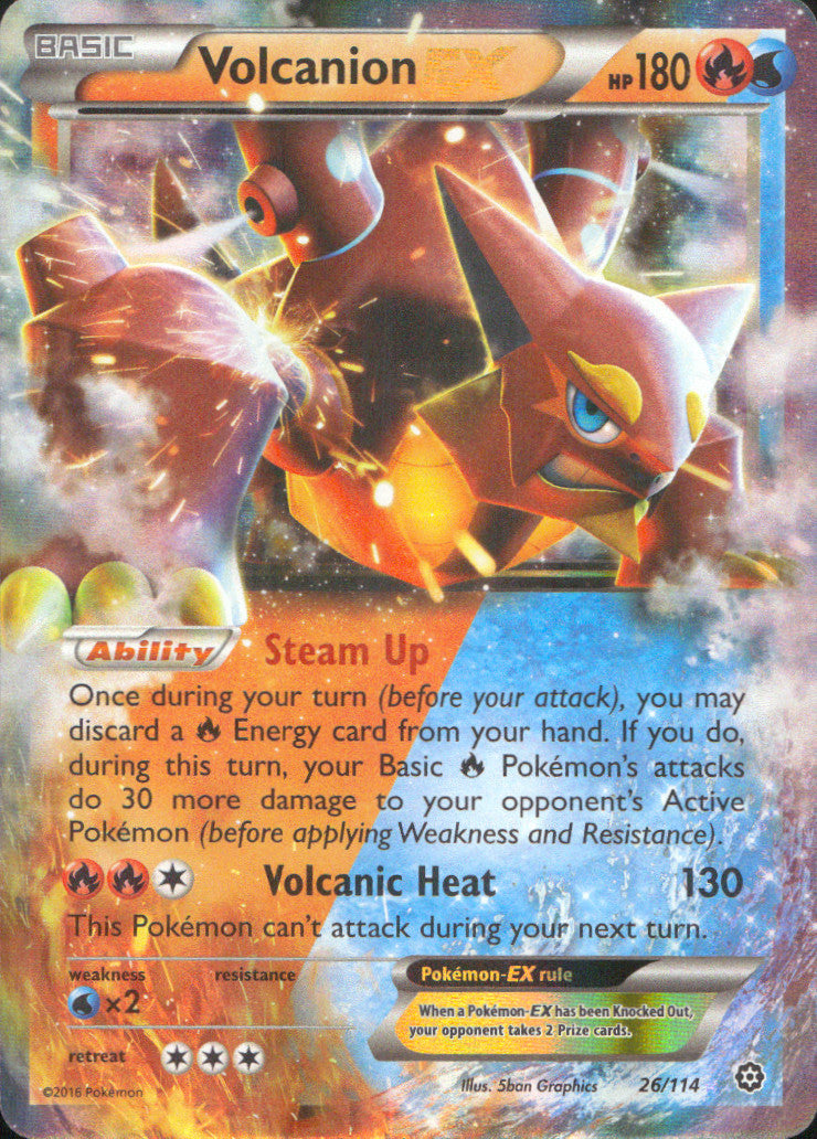 Volcanion EX Holo Ultra Rare XY - Steam Siege 26/114 NM