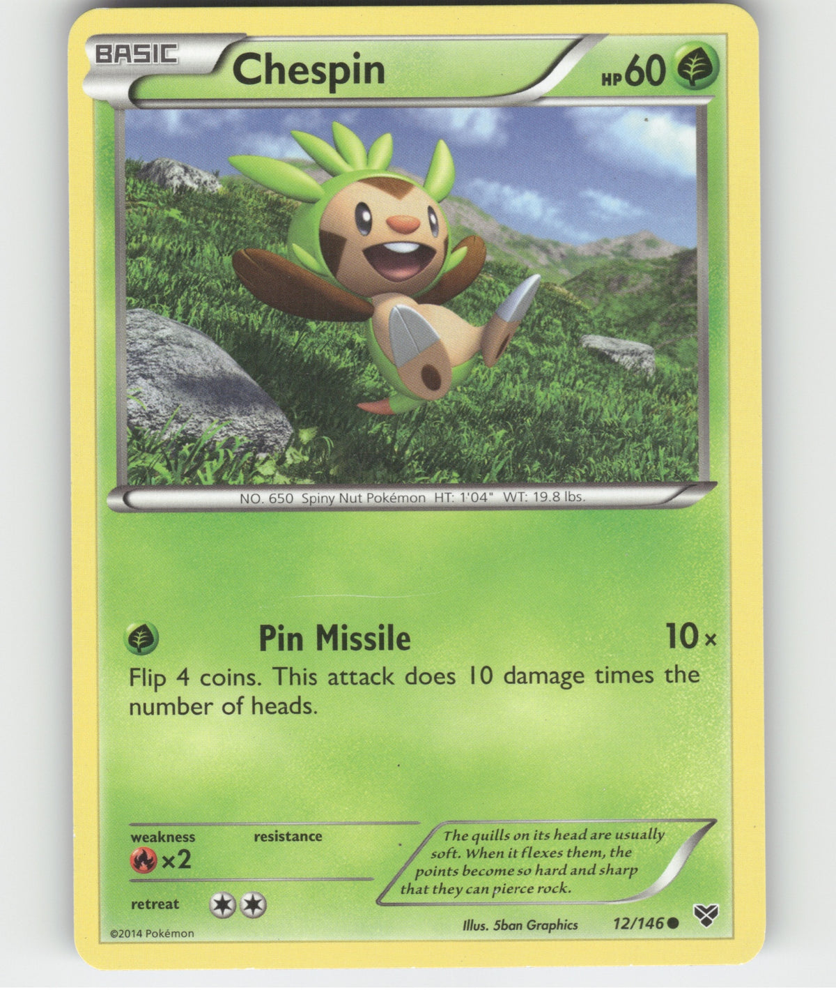 Chespin Common XY Base Set 12/146 LP