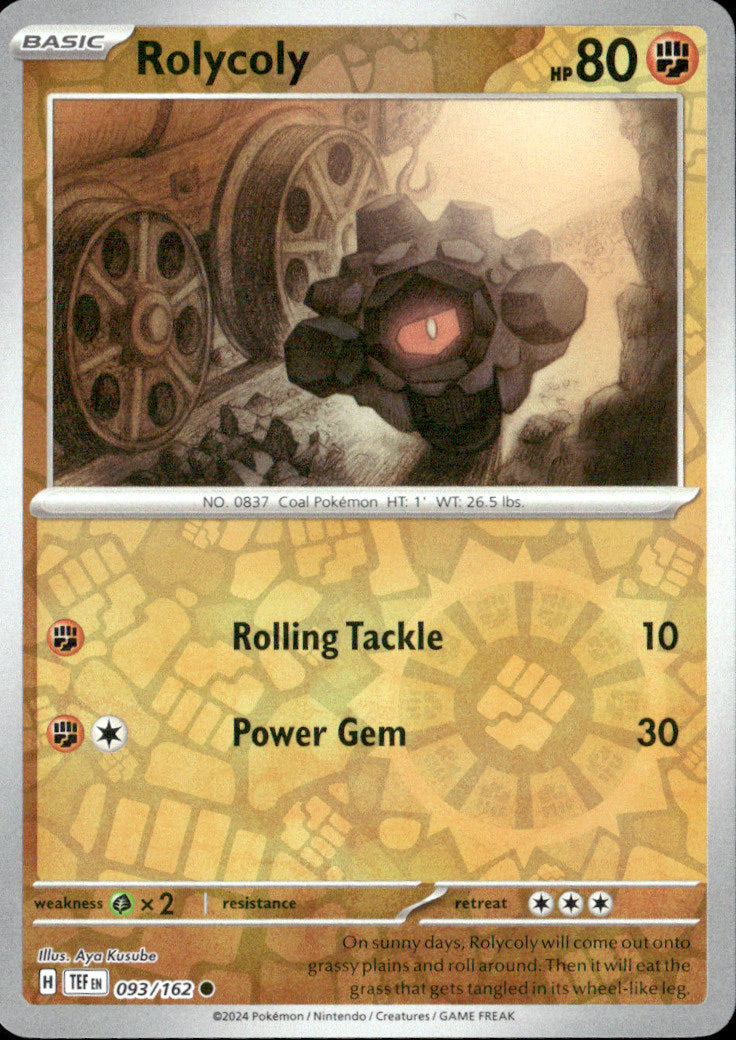 Rolycoly Reverse Holo Common SV05: Temporal Forces 093/162 NM