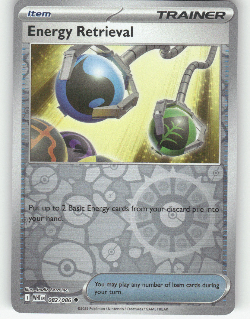 Energy Retrieval Reverse Holo Uncommon SV: White Flare 082/086 NM