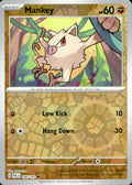 Mankey Reverse Holo Common SV02: Paldea Evolved 106/193 NM