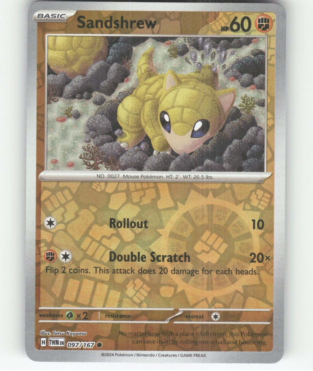 Sandshrew Common SV06: Twilight Masquerade 097/167 NM