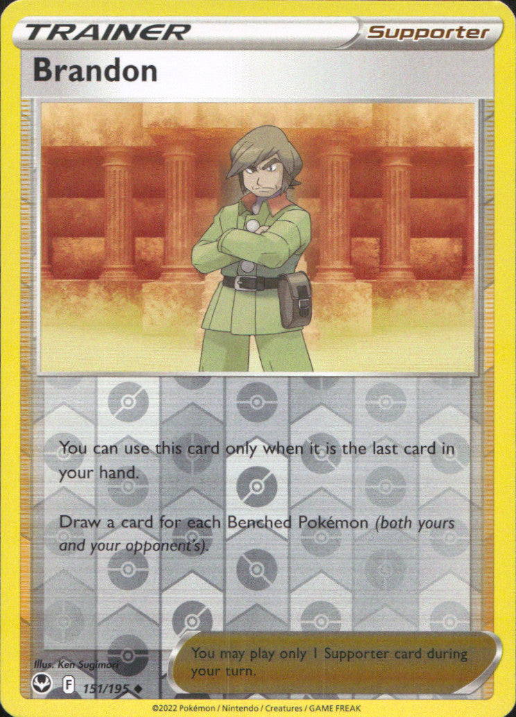 Brandon Reverse Holo Uncommon SWSH12: Silver Tempest 151/195 NM