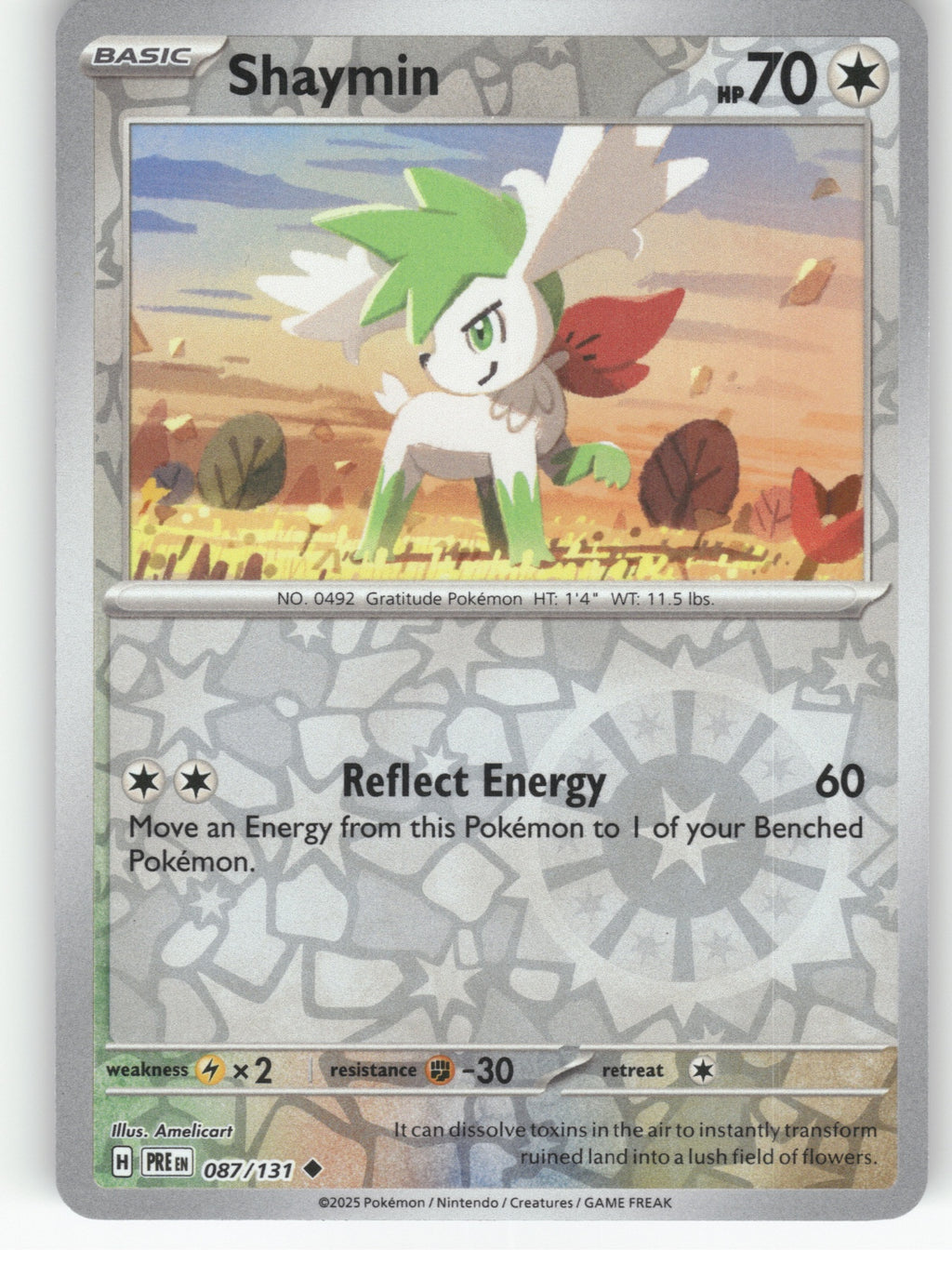 Shaymin Reverse Holo Uncommon SV: Prismatic Evolutions 087/131 NM