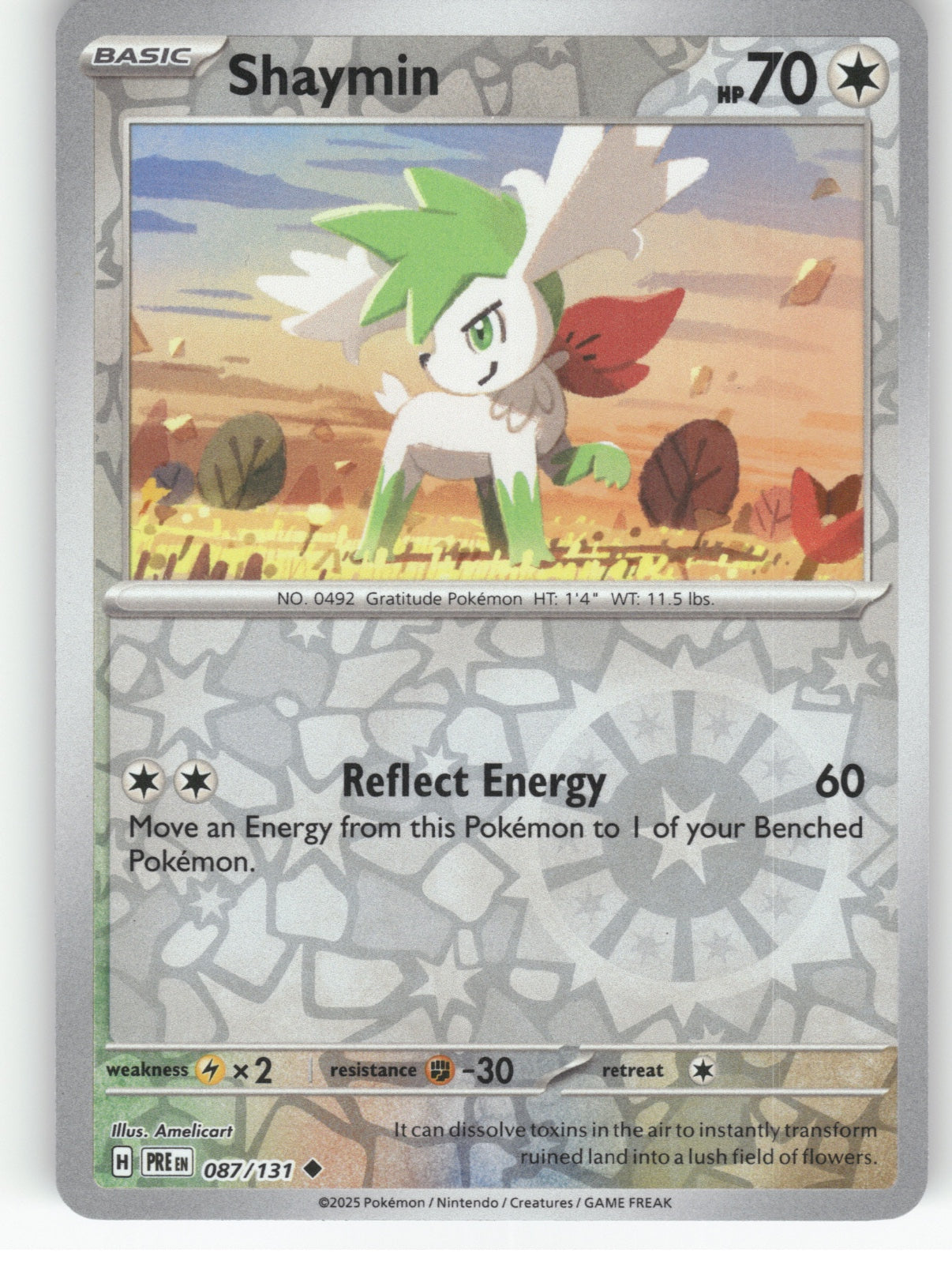 Shaymin Reverse Holo Uncommon SV: Prismatic Evolutions 087/131 NM