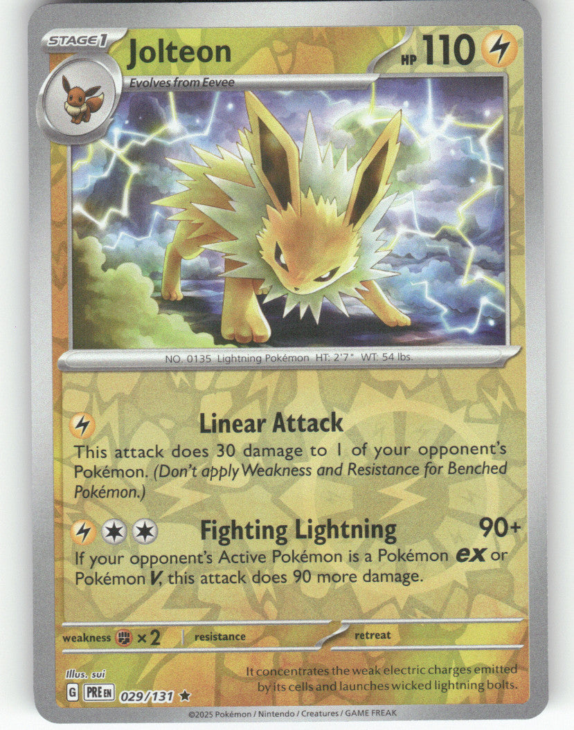 Jolteon Reverse Holo Rare SV: Prismatic Evolutions 029/131 NM