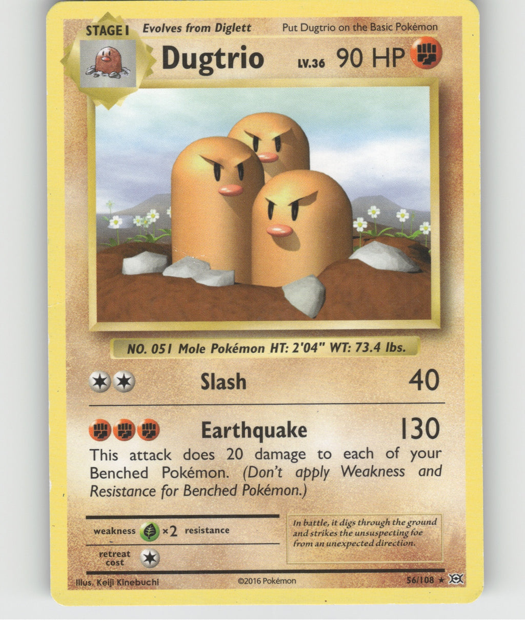 Dugtrio Rare XY - Evolutions 56/108 NM