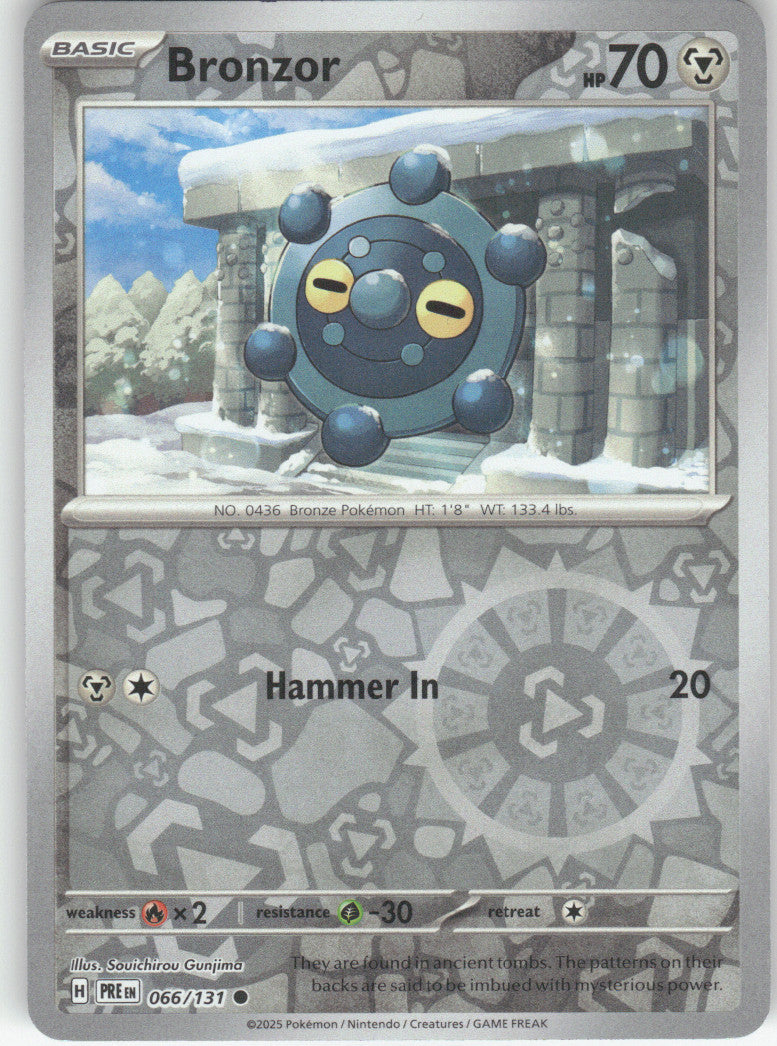 Bronzor Reverse Holo Common SV: Prismatic Evolutions 066/131 NM