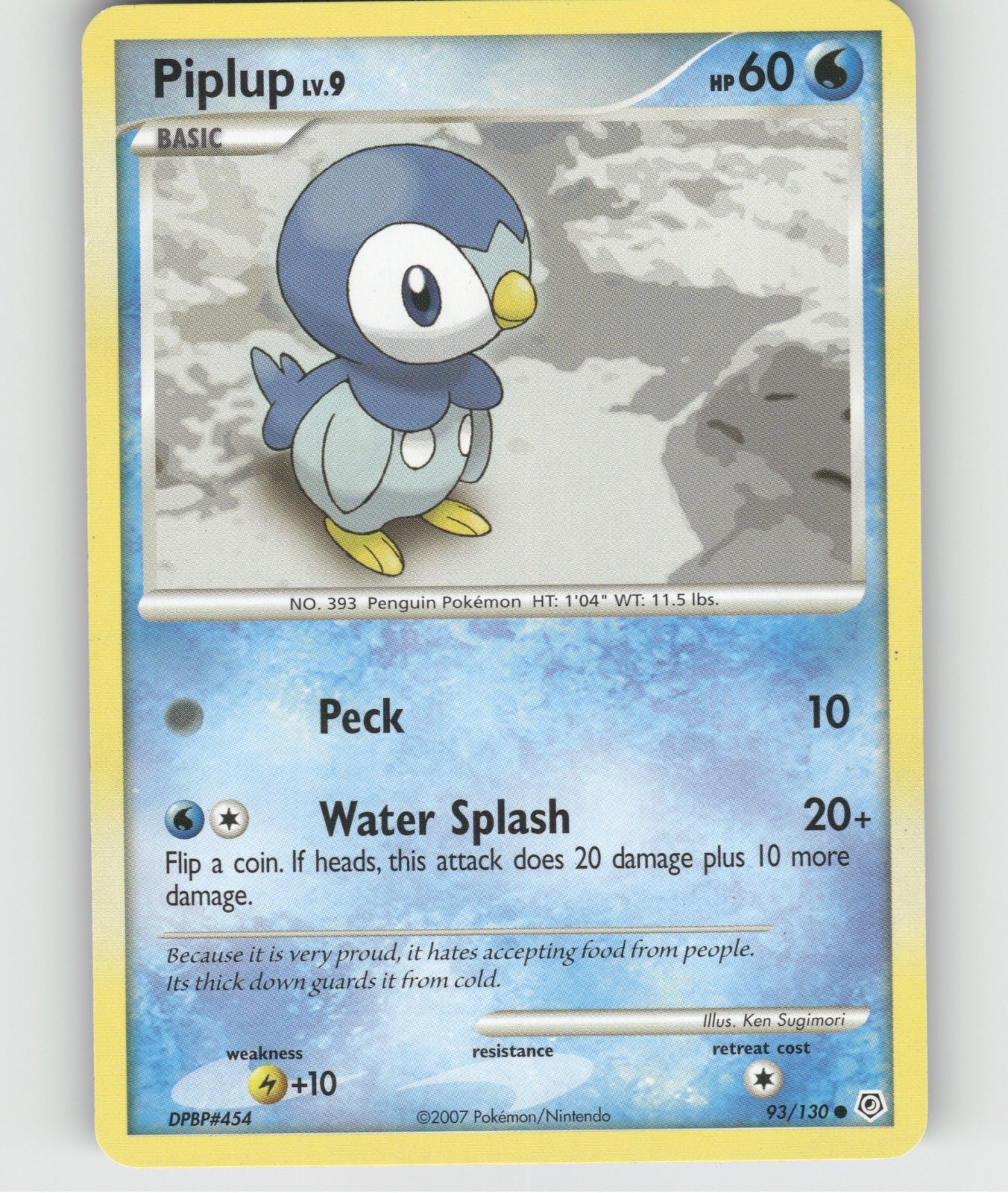Piplup Common POP Series 8 015/017 NM