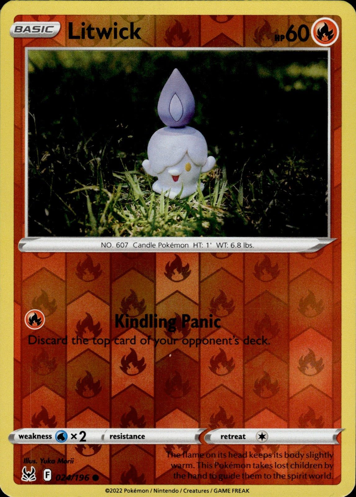 Litwick Reverse Holo Common SWSH11: Lost Origin 024/196 NM