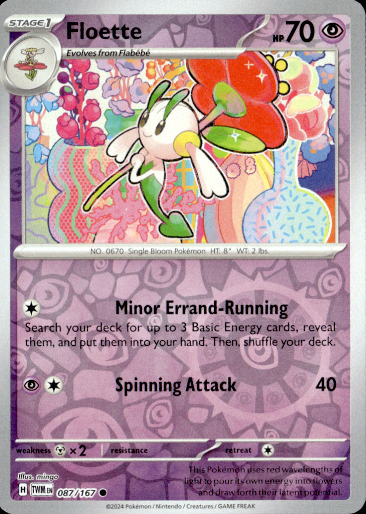 Floette Reverse Holo Common SV06: Twilight Masquerade 087/167 NM