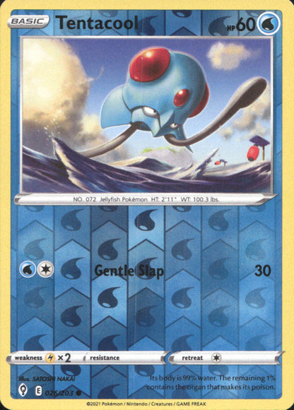 Tentacool Reverse Holo Common SWSH07: Evolving Skies 026/203 NM