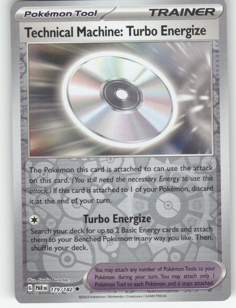 Technical Machine: Turbo Energize Reverse Holo Uncommon SV04: Paradox Rift 179/182 NM