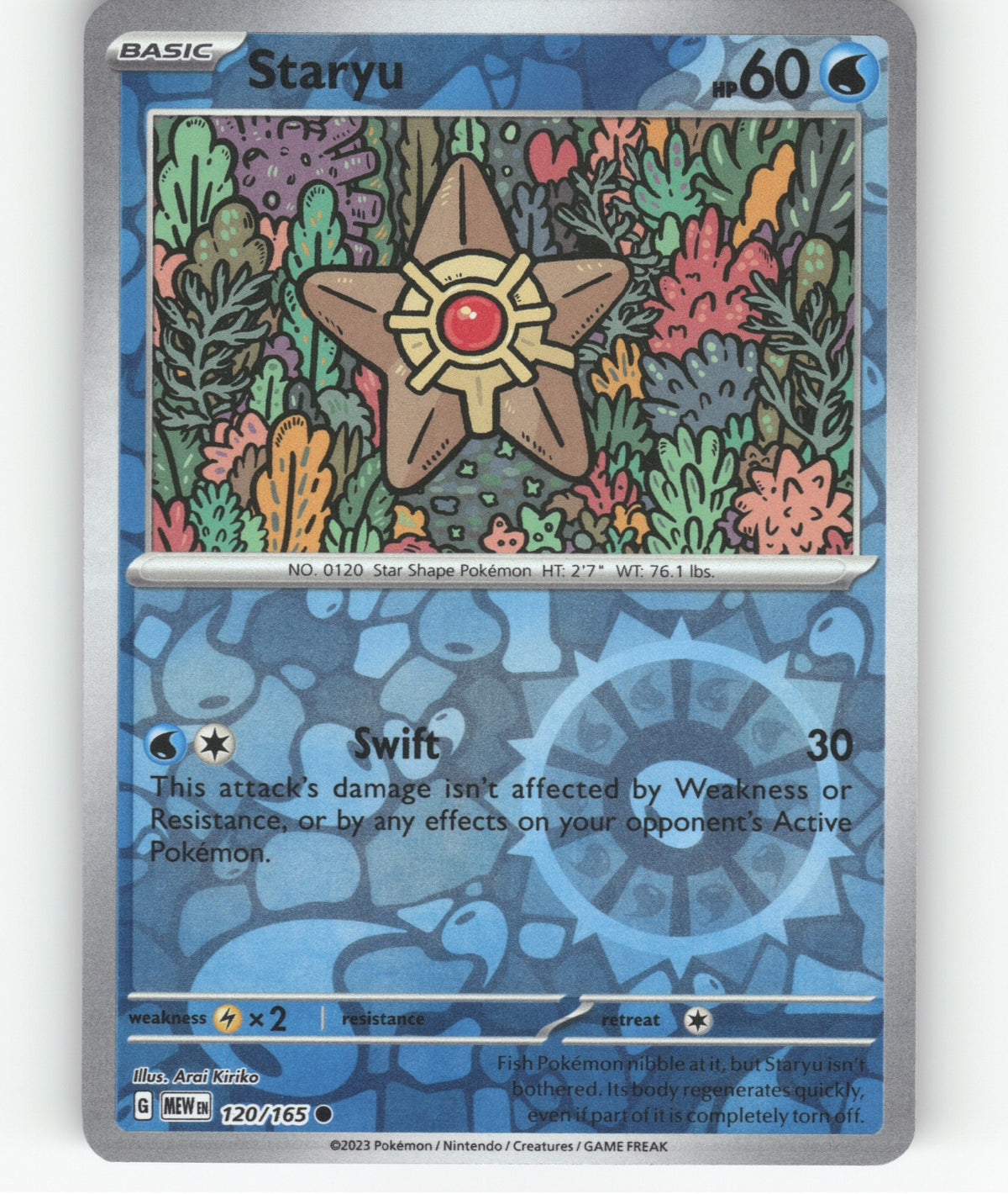 Staryu Reverse Holo Common SV: Scarlet & Violet 151 120/165 NM