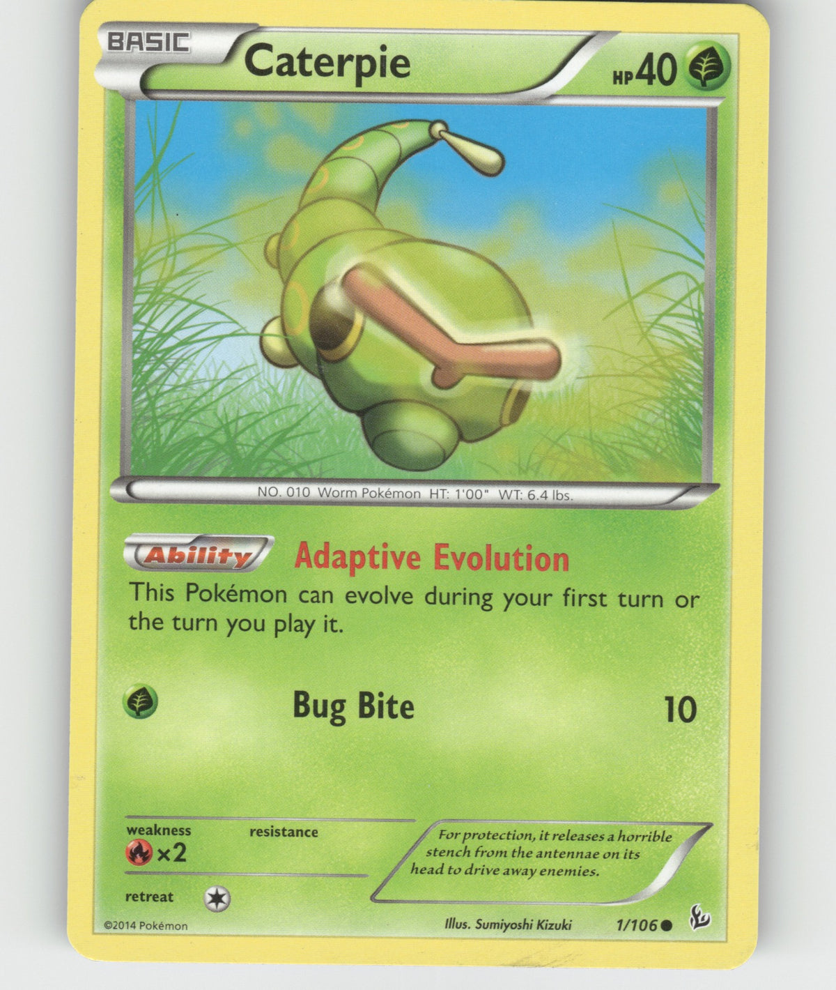 Caterpie Common XY - Flashfire 1/106 NM