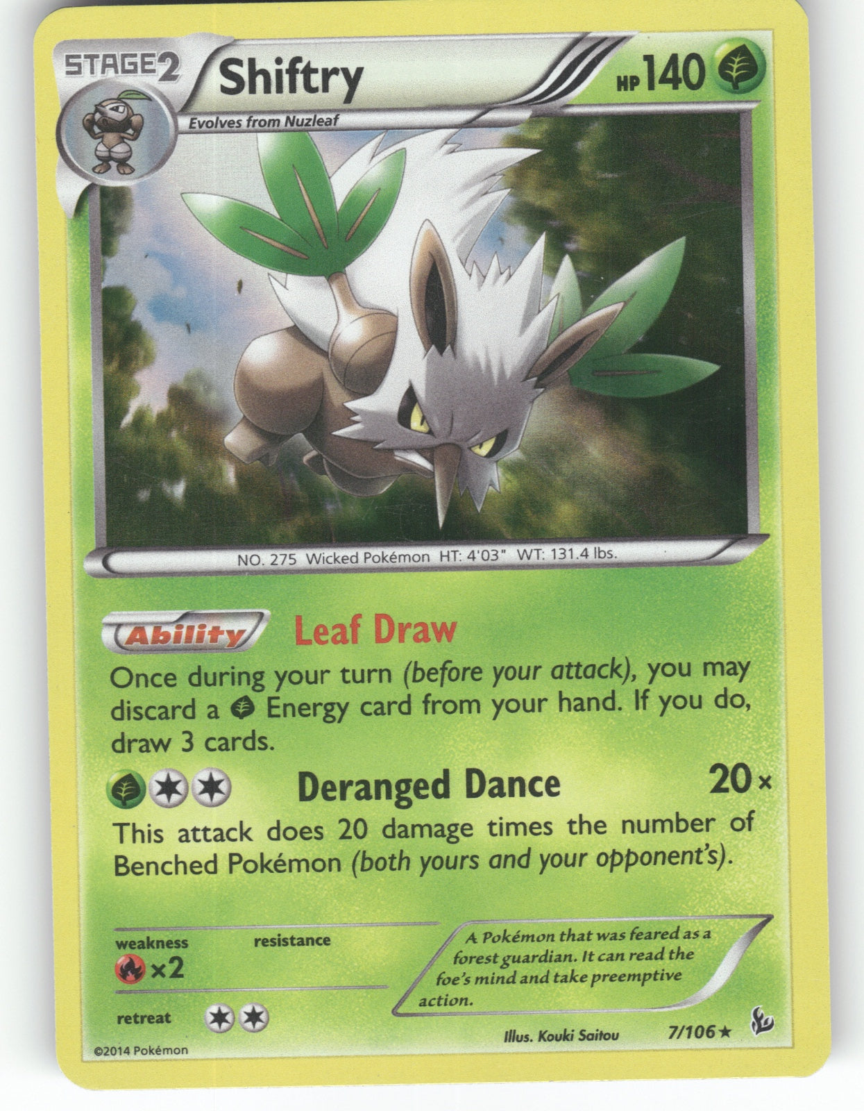 Shiftry Holo Rare XY - Flashfire 7/106 NM