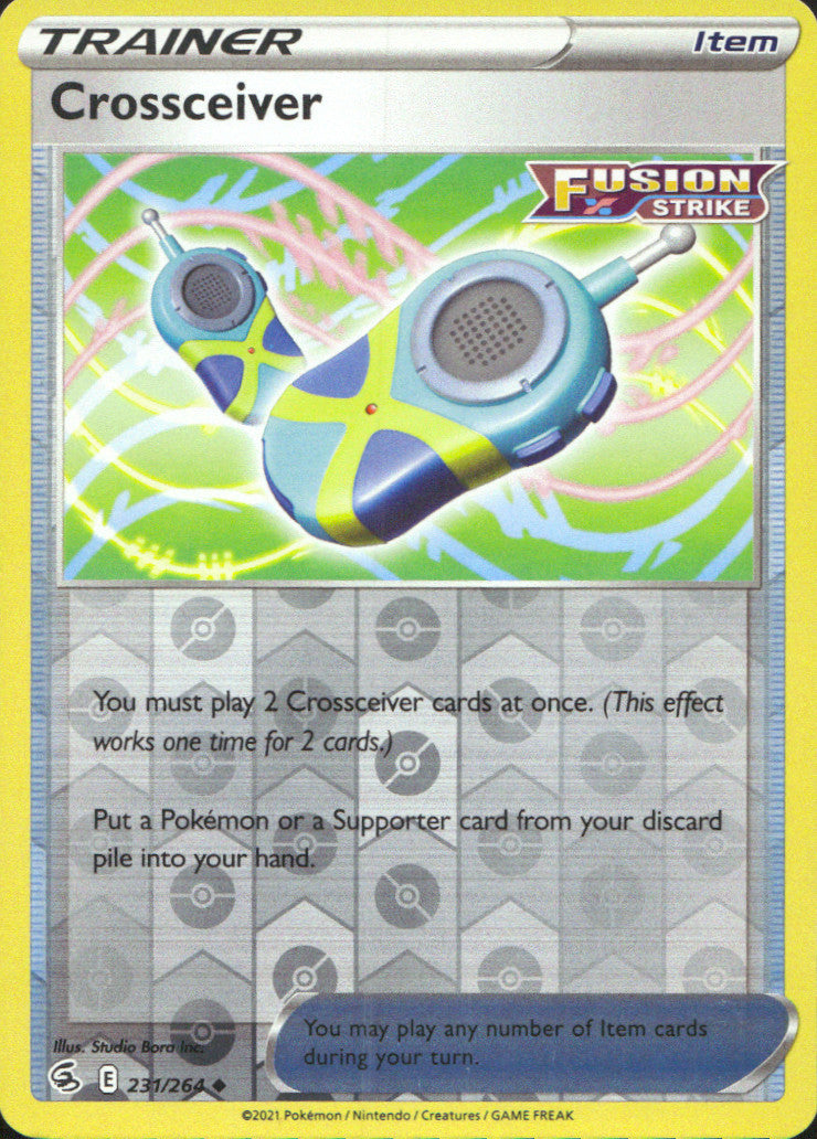 Crossceiver Reverse Holo Uncommon SWSH08: Fusion Strike 231/264 NM