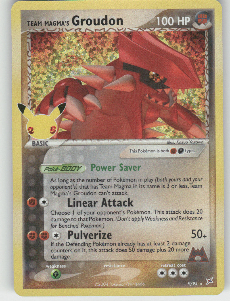 Team Magma's Groudon Holo Classic Collection Celebrations: Classic Collection 9/95 NM