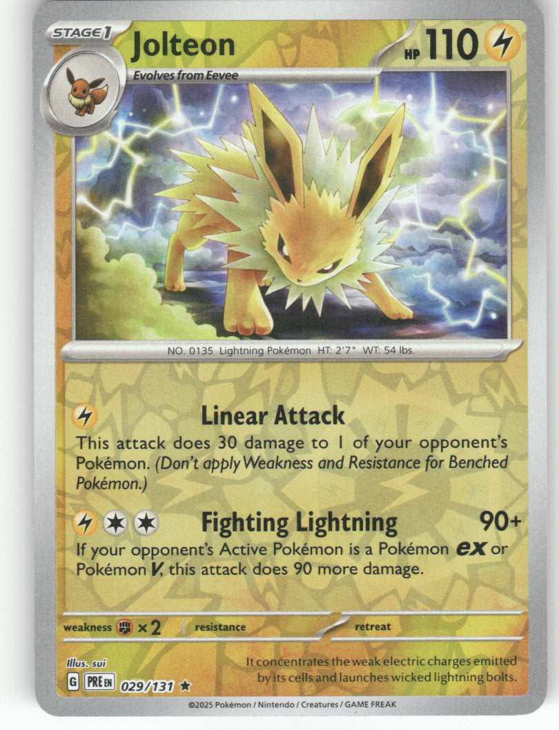 Jolteon Reverse Holo Rare SV: Prismatic Evolutions 029/131 NM