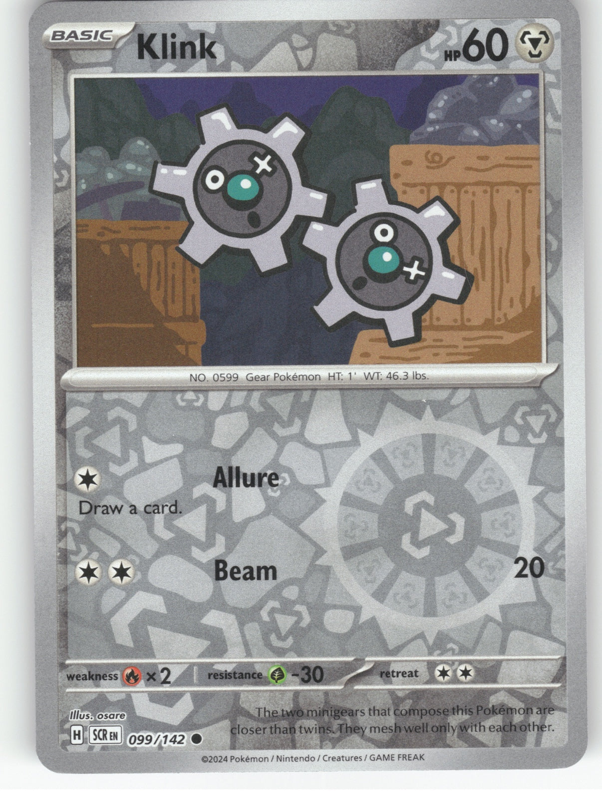 Klink Reverse Holo Common SV07: Stellar Crown 099/142 NM