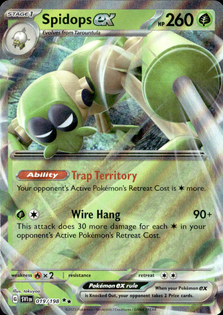 Spidops ex - Holo Double Rare SV01: Scarlet & Violet Base Set 019/198 NM