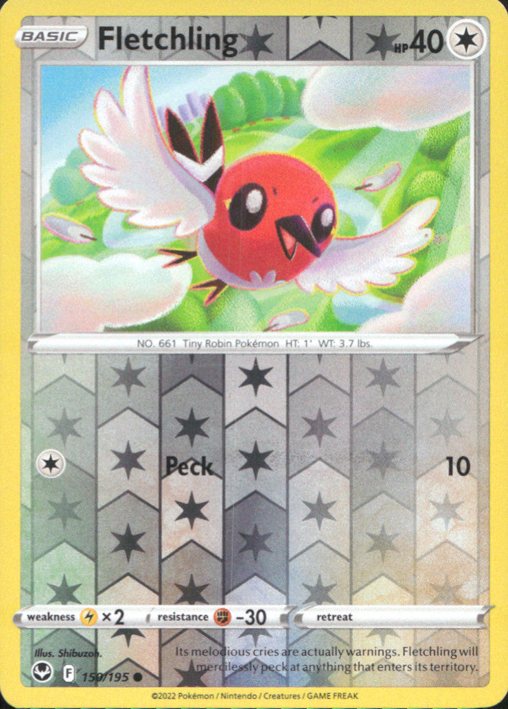 Fletchling Reverse Holo Common SWSH12: Silver Tempest 150/195 NM