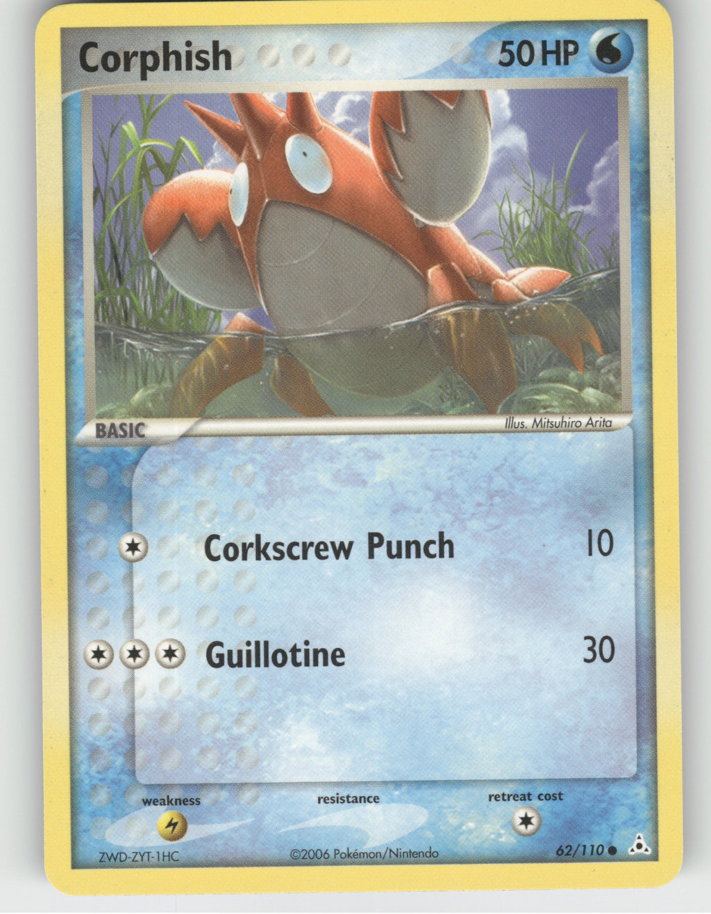 Corphish - 062/110 Common EX Holon Phantoms 62/110 NM