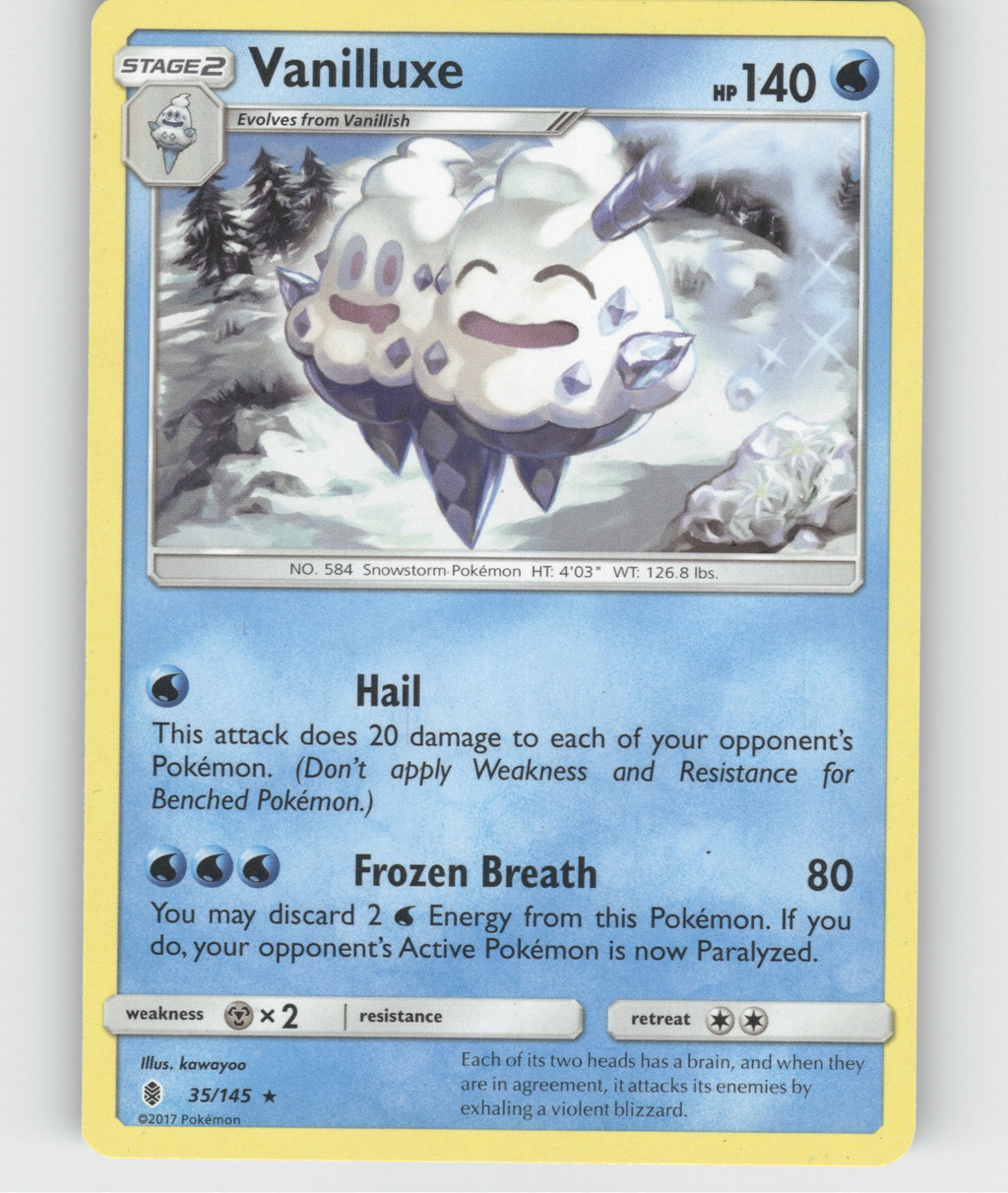 Vanilluxe Rare SM - Guardians Rising 35/145 NM