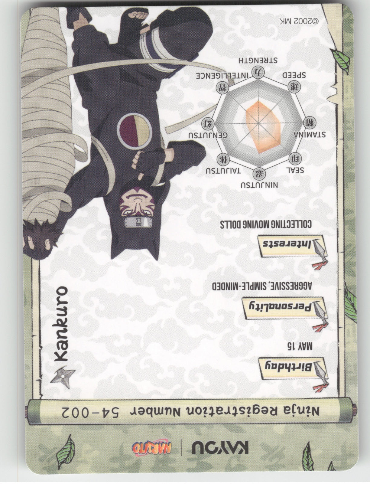 Kankuro Base SR Earth Scroll Series 1 003L2 NM back