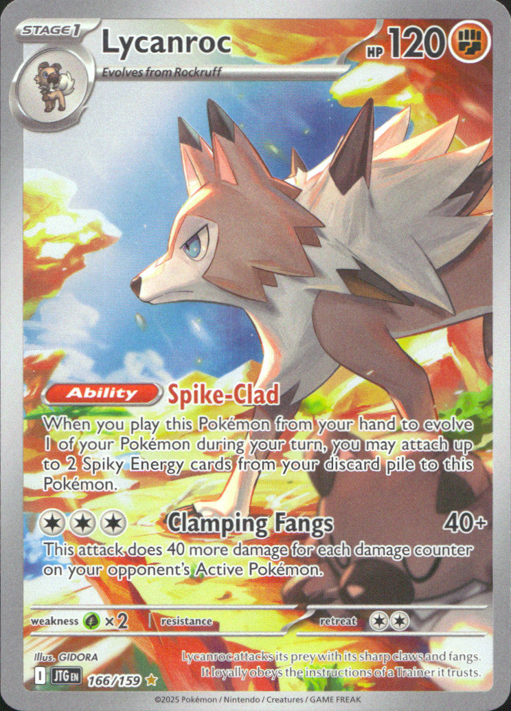 Lycanroc Holo Illustration Rare SV09: Journey Together 166/159 NM