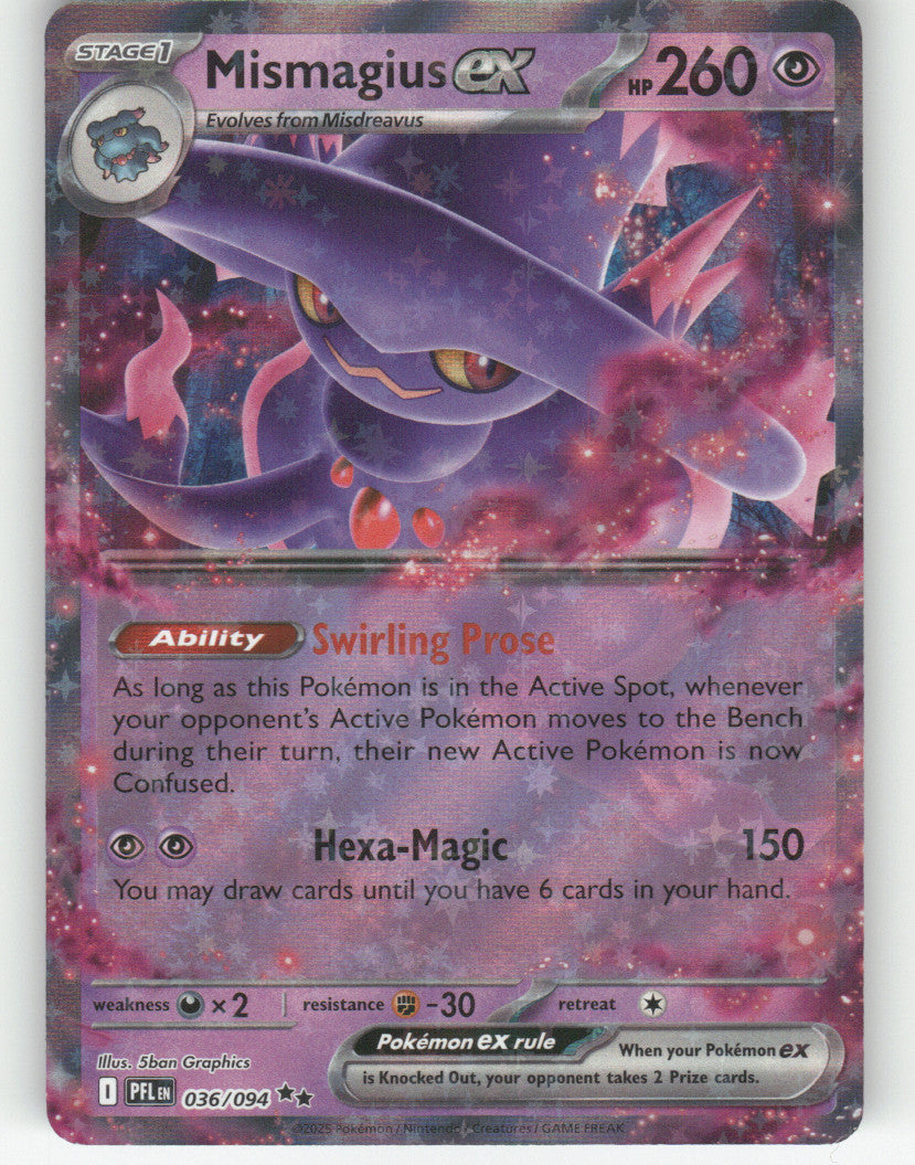 Mismagius ex Holo Double Rare ME02: Phantasmal Flames 036/094 NM