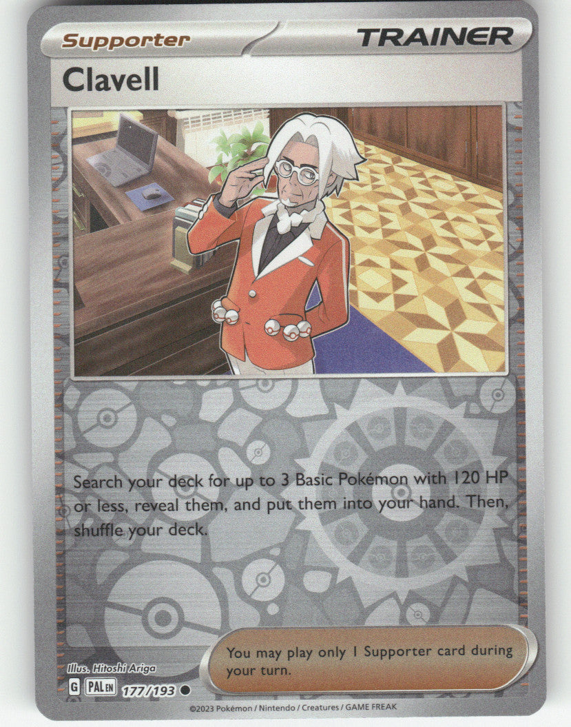 Clavell Reverse Holo Common SV02: Paldea Evolved 177/193 NM