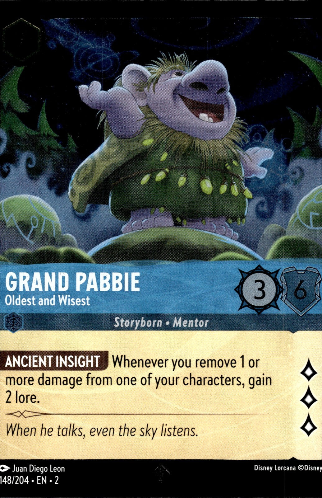 Grand Pabbie - Oldest and Wisest Cold Foil Rise of the Floodborn 148/204 NM