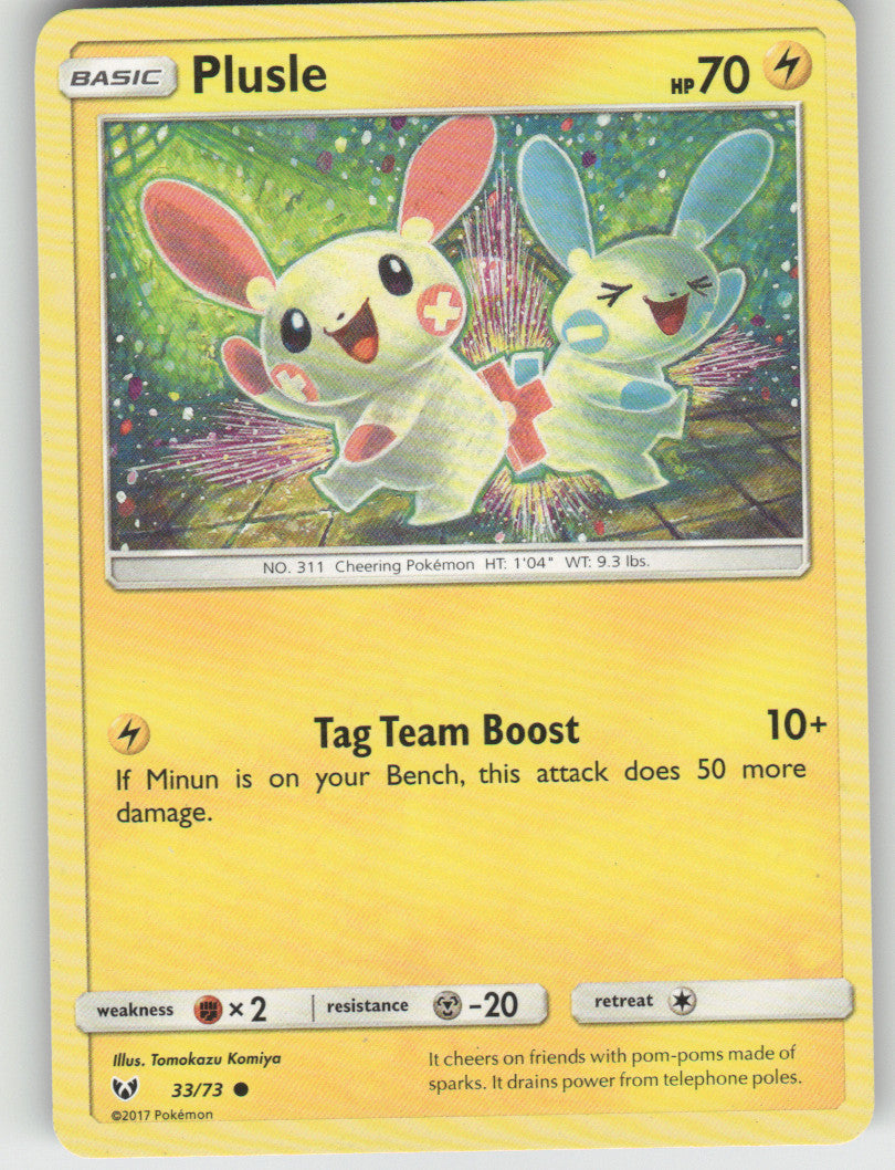 Plusle Common Shining Legends 33/73 NM