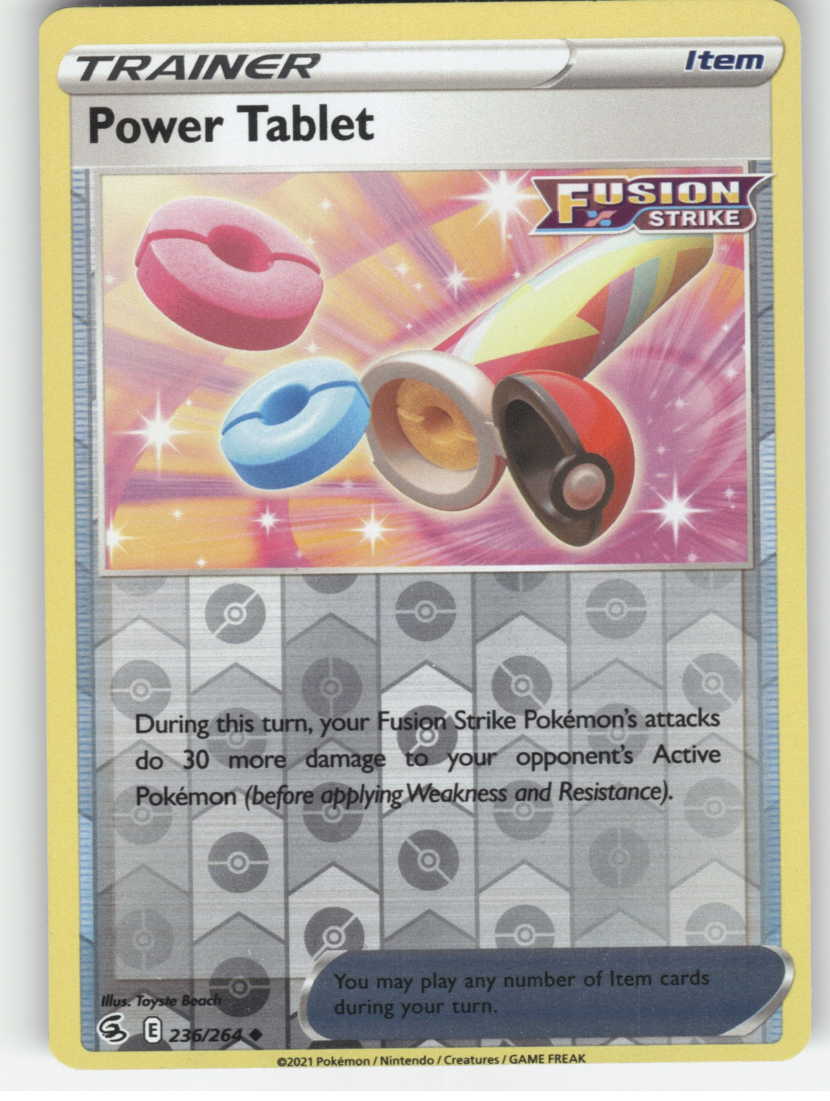 Power Tablet Reverse Holo Uncommon SWSH08: Fusion Strike 236/264 NM