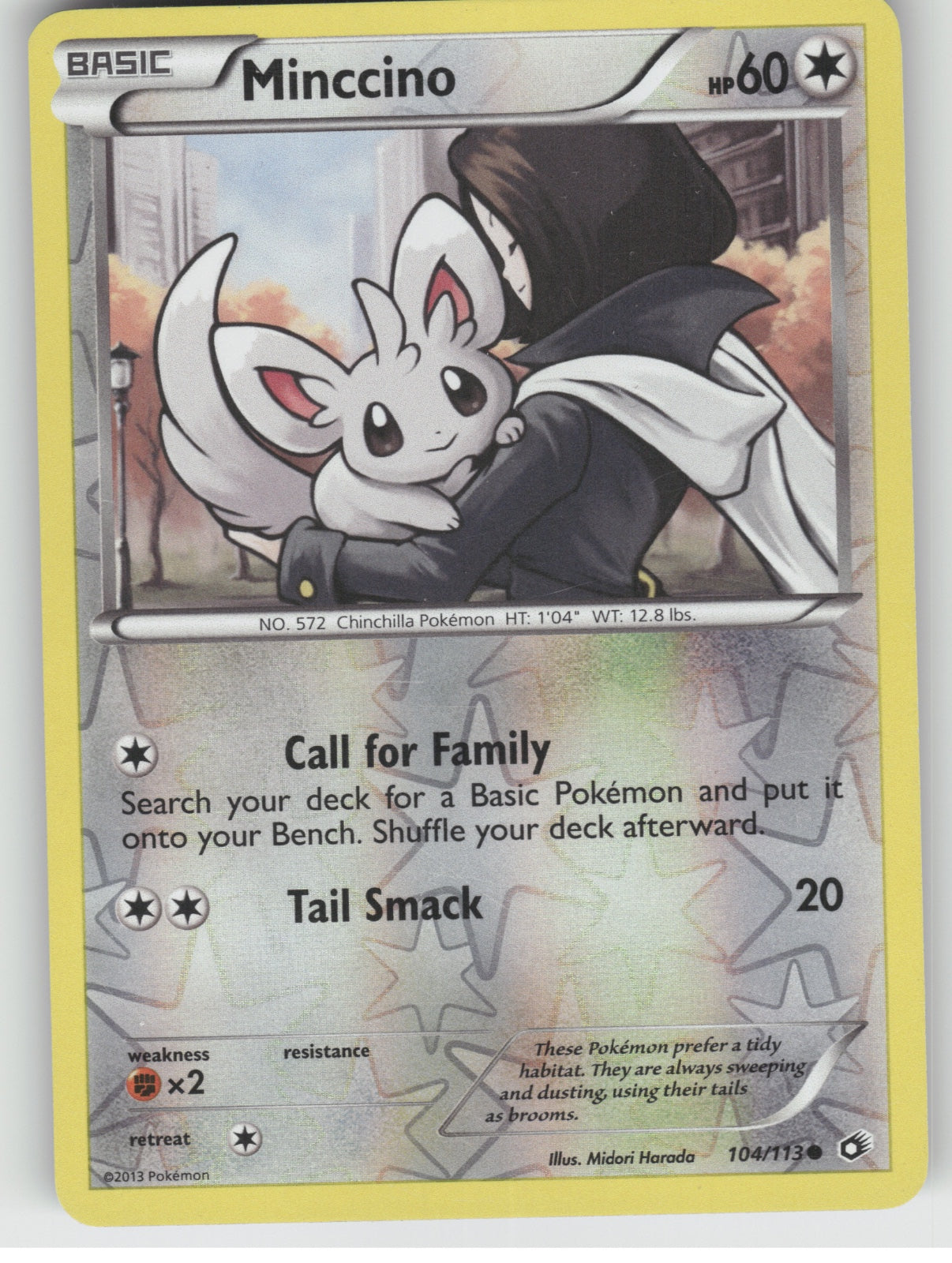 Minccino Reverse Holo Common Legendary Treasures 104/113 NM