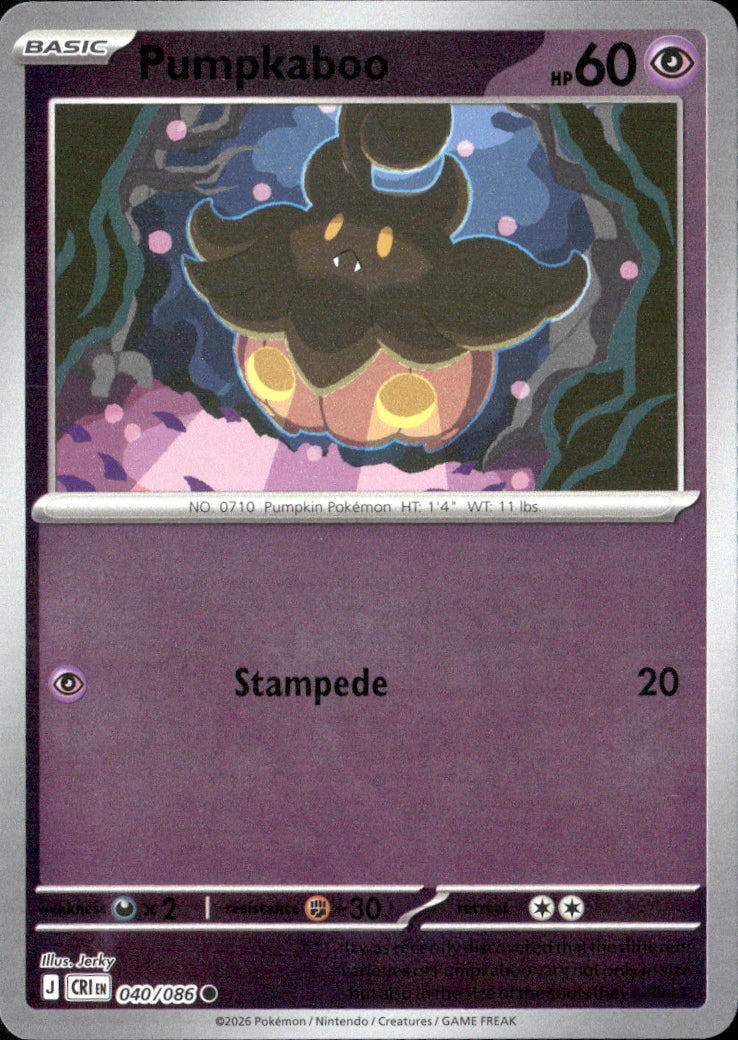 Pumpkaboo Reverse Holo Common ME04: Chaos Rising 040/086 NM