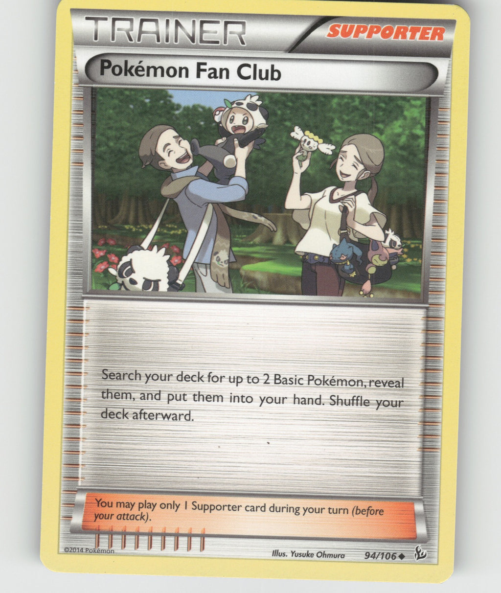 Pokemon Fan Club Uncommon XY - Flashfire 94/106 NM
