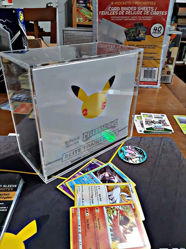 Pokemon ETB Elite Trainer Box w/ Sliding Lid Anti-UV - EVORETRO Acrylic Protector 4.0MM