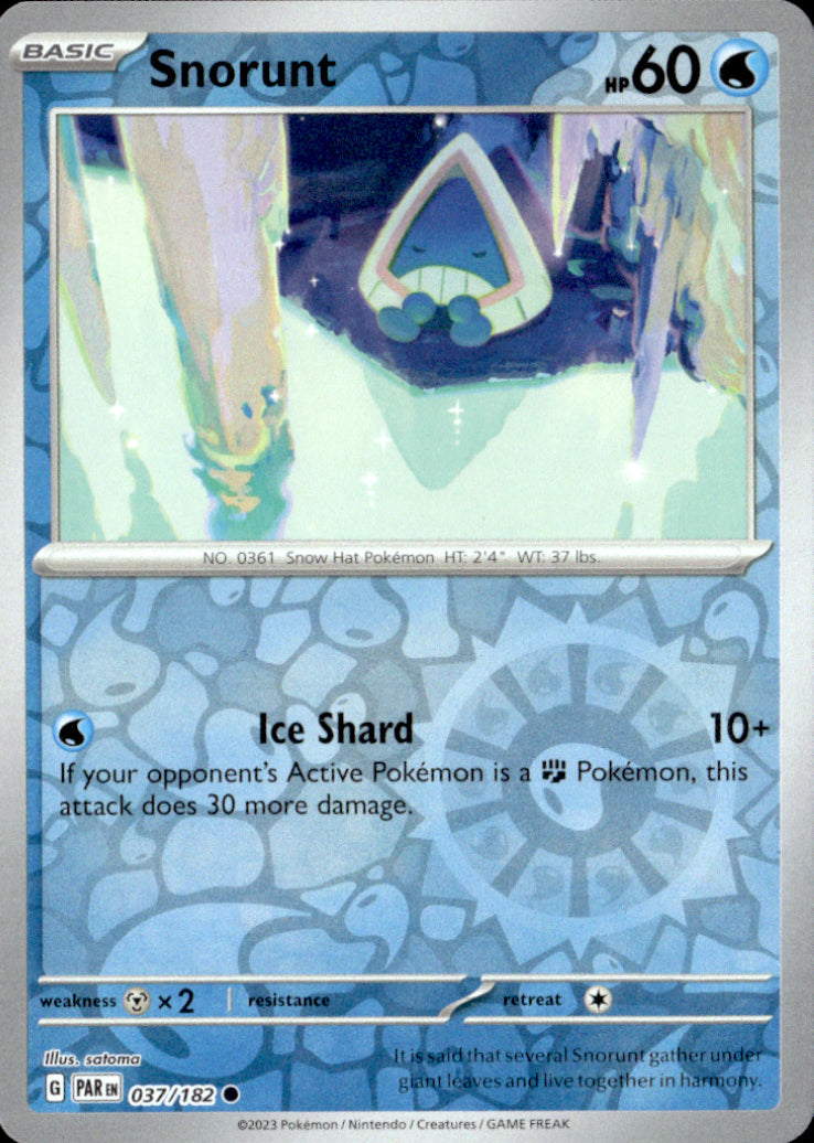 Snorunt Reverse Holo Common SV04: Paradox Rift 037/182 NM