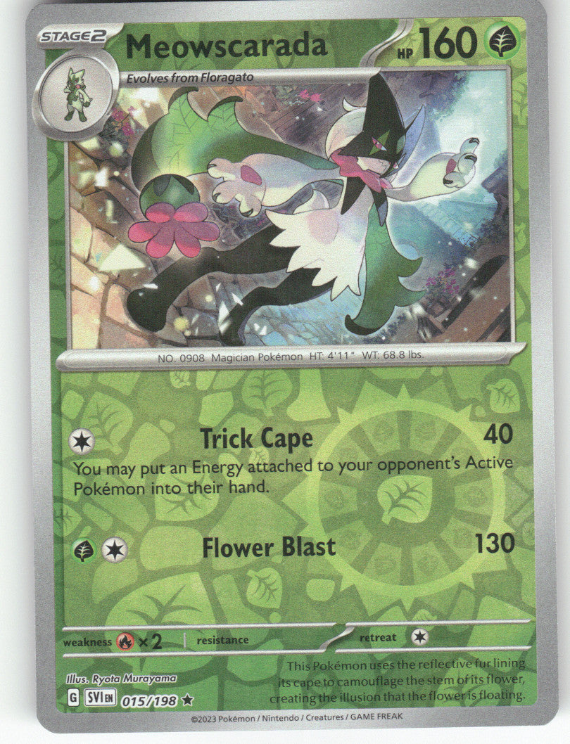 Meowscarada Reverse Holo Rare SV09: Journey Together 018/159 NM
