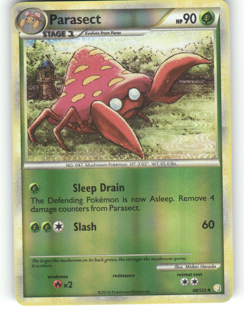 Parasect Reverse Holo Uncommon HeartGold SoulSilver 48/123 NM