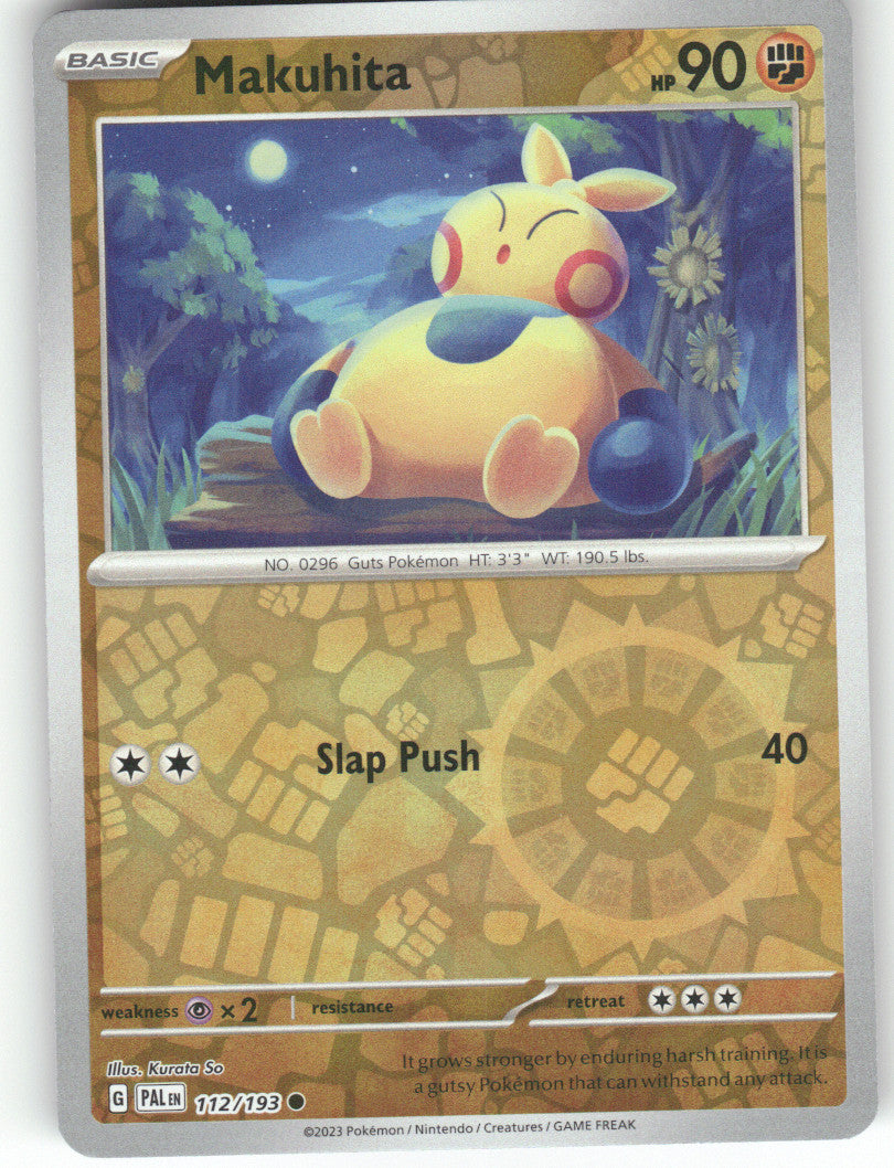 Makuhita Reverse Holo Common SV02: Paldea Evolved 112/193 NM